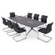 Nero Boardroom Bundle with 8 x Cante Chairs 